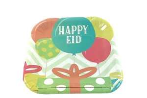 Happy Eid Party Dessert Plates Islamic Muslim Holiday Decoration (Pack of 10) - Picture 1 of 1