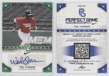 2015 Leaf Perfect Game National Showcase Auto Green /10 Tre Turner #PG-TT1 Auto