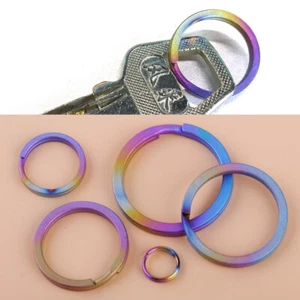 Schlüsselring Gear Titanium Schlüsselringe Split Key Ring 10/18//25/28/32mm og - Picture 1 of 8