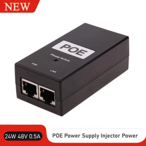 48V-0.5A POE Injektor Ethernet Adapter IP Telefon/Kamera Stromversorgung 24W - Bild 1 von 7