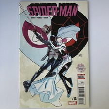Spider-Man #14 Miles Morales and Spider-Gwen Sitting In A Tree Marvel Comics MCU