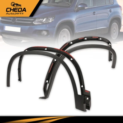 Fender Flares Fit For 2012-2017 Volkswagen Tiguan Textured Wheel Protector Cover - Image 1 of 4