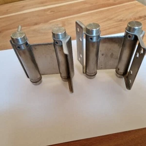 1 paar neue Pendeltürscharniere aus Edelstaht h = 75 mm einstellbar - Bild 1 von 2