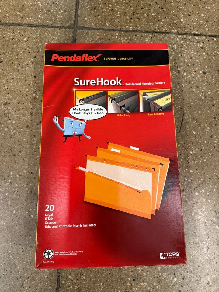 Pendaflex Legal Sz Orange Colored Reinforced Hanging Folders - (20/BX) New. - Image 1 of 2