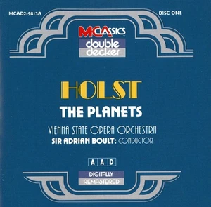 HOLST The Planets / Sir Adrian Boult - Vienna State Opera Orch (CD, 1988, MCA) - Bild 1 von 2