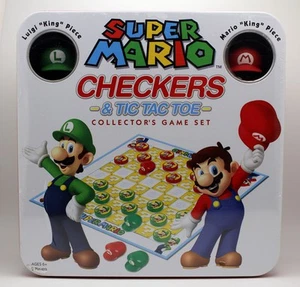 Super Mario Checkers & Tic Tac Toe Collector's Set Tin - NEW & SEALED - Picture 1 of 2