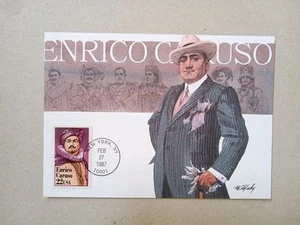 US 1987 Enrico Caruso - Metropolitan Opera Maximum Postcard , New York - Picture 1 of 2