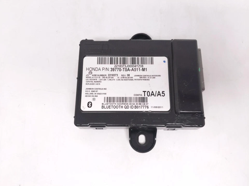 2012-2016 Honda Cr-V Hft Bluetooth Unit -  39770-T0a-A51 - Image 1 of 4