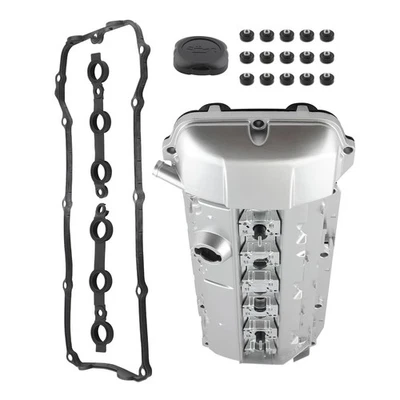 Cubierta y junta y tapa de válvula de aluminio para BMW 325CI 325I 525I 530I X5 Z3 M52 M54 Foto 1 de 4