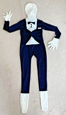 КОСТЮМ НА ХЭЛЛОУИН детский L смокинг MORPHESUITS мальчиков девочек боди кожи костюм 10 12 - Изображение 1 из 4