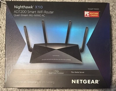 Netgear Nighthawk X10 AD7200 Smart WiFi Router Model R9000 New Factory Sealed - Image 1 of 3