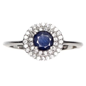 5mm Simulated Blue Sapphire Ring in 925 Sterling Silver Size 7 - Picture 1 of 10