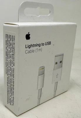 New 1 meter (1m) Apple USB-A Lightning Charger Cable Apple iPhone AirPods A1480 - Image 1 of 4