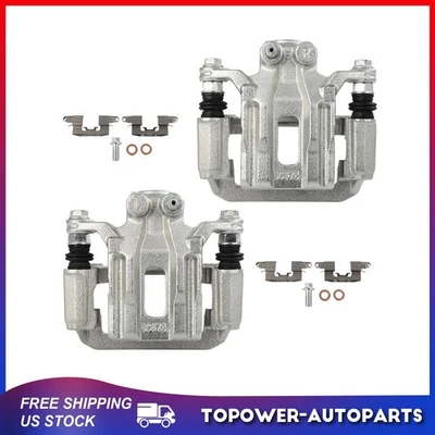 Par de pinças de freio traseiras com suporte para 2005 - 2010 2011 2012 Nissan Pathfinder - Imagem 1 de 4