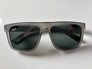 Ray-Ban Collection Justin Sunglasses Transparent Grey Made In Italy Unisex VG - Picture 1 of 10