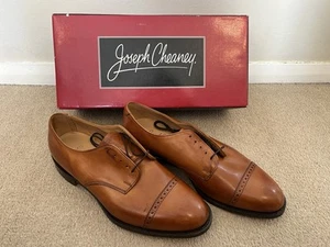 Joseph Cheaney Raphael Castaño Hombres Zapatos Banco Hecho en Inglaterra - Reino Unido 10.5 - NUEVO - Imagen 1 de 14