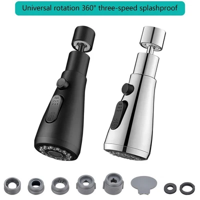 MARKENLOS Schwenkbarer Wasserhahn-Aufsatz 360° Drehbarer Wasserhahn Sprühkopf Verlängerung