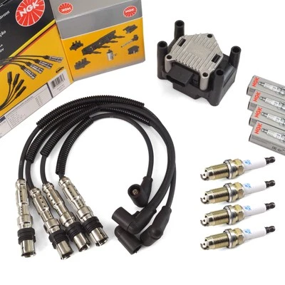 NGK Zündkabel Zündspule Zündkerzen für AUDI SEAT SKODA VW Golf 6 Polo 6C 1.2 TSI - Bild 1 von 4