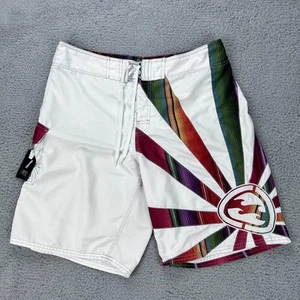Billabong Andy Irons Rising Sun Samurai Board Shorts Rare Vtg Y2K 38 Bottle Open - Picture 1 of 17