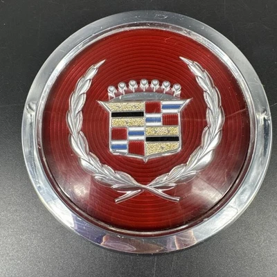 Vintage Cadillac Sevilha 255695 Tampa Central de Roda Cubo Tampa Grinalda de Prata EUA - Imagem 1 de 4