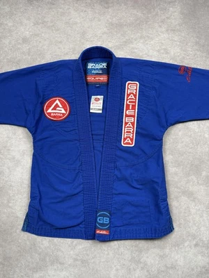 Chaqueta Gracie Barra Jiu-Jitsu Gi Juvenil Y4 Azul GBK Lite Kimono Equipe Parches Foto 1 de 4