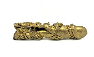 Messing Drache Paladkik Phallus Amulett Erotik Erwachsene Fruchtbarkeit Charm 70mm - Bild 1 von 8