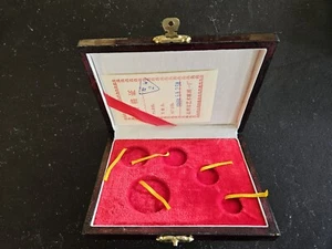 China 1989 Gold Panda 5-Coin Proof Set Box Only with Inspection Ticket: No Coins - Picture 1 of 7