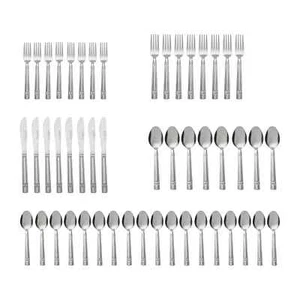 49 Pcs Silverware Set for 8 Stainless Steel Flatware Cutlery Utensil Kitchen New - Picture 1 of 6