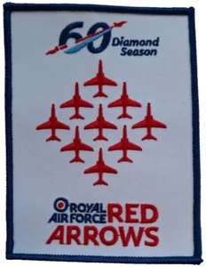 Red Arrows 60 Seasons RAF Embroidered Patch Badge - MOD LICENSED - Picture 1 of 4