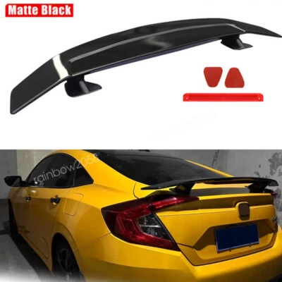 For Honda Civic SI Coupe 46" Rear Trunk Spoiler Racing GT Wing Matte Black Foto 1 de 4