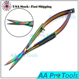 Micro Dissection Scissors 4.5" Straight Titanium Coated High Grade Stainless - Picture 1 of 3