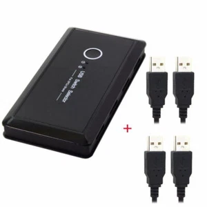 KVM USB2.0 Switch Selektor 2 Ports PCs gemeinsame Nutzung 4 Geräte für Maus Scanner Drucker - Bild 1 von 8