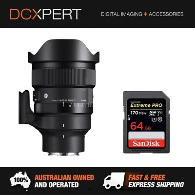SIGMA 15MM F/1.4 DG DN DIAGONAL FISHEYE LENS FOR SONY E-MOUNT (4478965) + BONUS - image 1 of 4