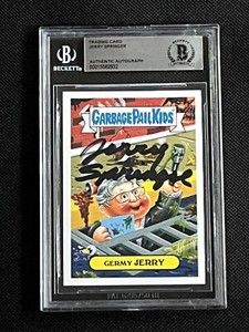 JERRY SPRINGER 2016 TOPPS GARBAGE PAIL KIDS SIGNED AUTOGRAPH CARD BAS AUTHENTIC