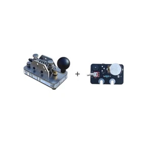 Mini Morse Code CW Key Telegraph Trainer Manual CW Key with Acousto-optic Module - Zdjęcie 1 z 2
