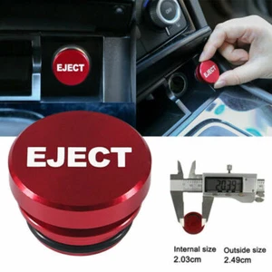 Red EJECT Button Motorcycyle Parts Cigarette Lighter Cover Auto Car Accessories - Picture 1 of 12