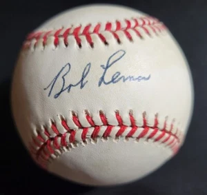 Bob Lemon signed "SWEET SPOT" OAL Baseball BECKETT BJ92402 Cleveland Indians HOF - Picture 1 of 7