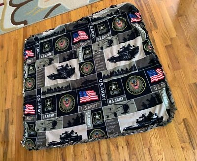Ejército de los Estados Unidos Bandera de los Estados Unidos Militar Polar Corbata Manta 47X45 Militar Cammo Espalda Foto 1 de 4