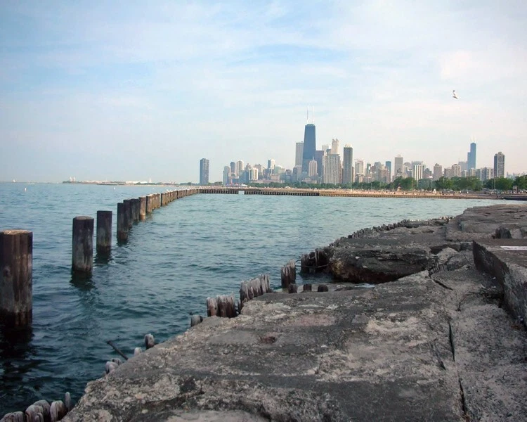 Póster impreso brillante 8x10 de Chicago Skyline a lo largo del lago Michigan foto torre Sears Foto 1 de 1