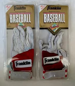 NWT 2 Pk Franklin Pro Series Youth Med R/L Hand Batting Gloves - Picture 1 of 4