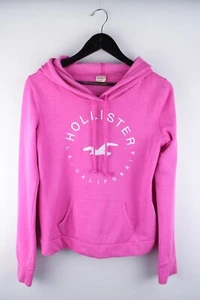 Hollister Women Hoodie Casual Pink Cotton Blend Pullover size M UK12 - Picture 1 of 7