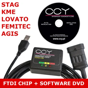 Câble de diagnostic AC STAG /FEMITEC/ LOVATO/AGIS GPL INTERFACE USB + logiciel - Photo 1/3