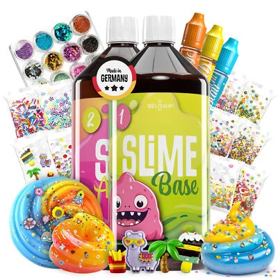 RUDLER & ROCKS GMBH Belissia XXL Kinder Spiel-Schleim zum selbermachen - Sommer Set für 2KG Slime