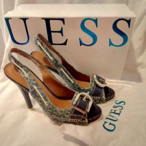 GUESS Schuhe Pumps Jeans Sandalen 2 Ersatz Absätze Gr. 38 - Bild 1 von 8