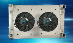 Aluminum radiator + fan shroud For VW Golf GTI MK2 1.6 8V / 1.8 16V 1986-1992 MT - Picture 1 of 6