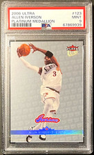 Allen Iverson 2006-07 Fleer Ultra #123 Platinum Medallion /100 PSA 9 Mint 76ers
