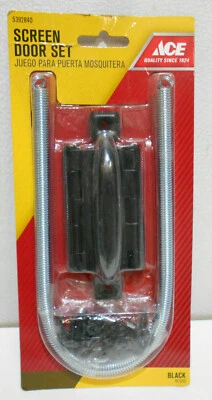 ACE Screen Storm Door Kit Hinges Pull Spring Eye Hook Handle  Black 5392840 - Image 1 of 4