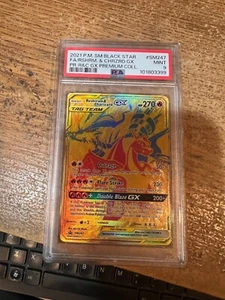 Pokemon full art Reshiram & Charizard GX psa mint 9 - Picture 1 of 2