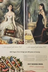 1947 Rogers Bros 1847 Silverplate Vintage Ad 100th anniversary - Picture 1 of 1
