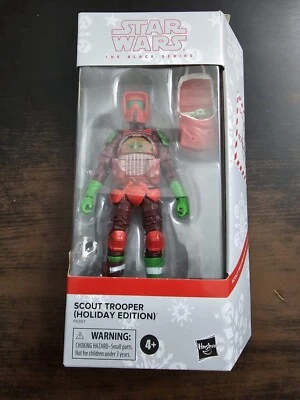 Figura Sellada Star Wars: The Black Series Scout Trooper Grogu (Edición Holiday) Foto 1 de 4